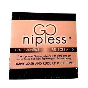 Go Nipless Silicone Nipple Covers For Sizes A-D Reusable Washable Adhesive NIP